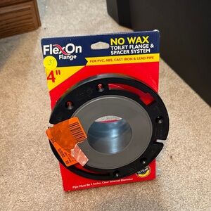 FlexOn No Wax Toilet Flange 4"